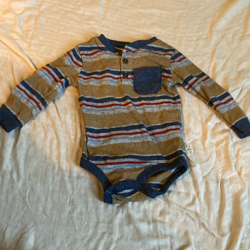 Pocket long sleeve onesie